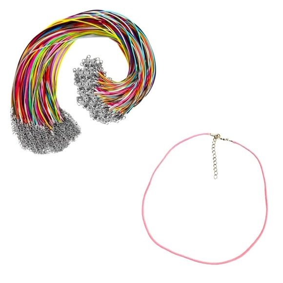 🔴 5 for $10 ONE Pink Hemp Rope Necklace for Jewelry Making - Picture 1 of 6